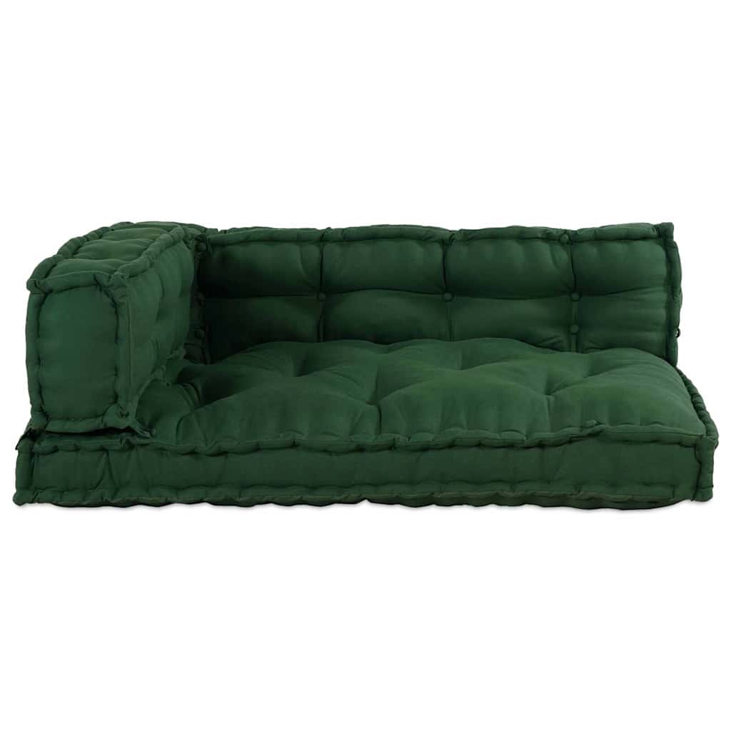 Pallet Sofa Kissen 3 pcs Grün 120 x 80 x 38 cm Stoff