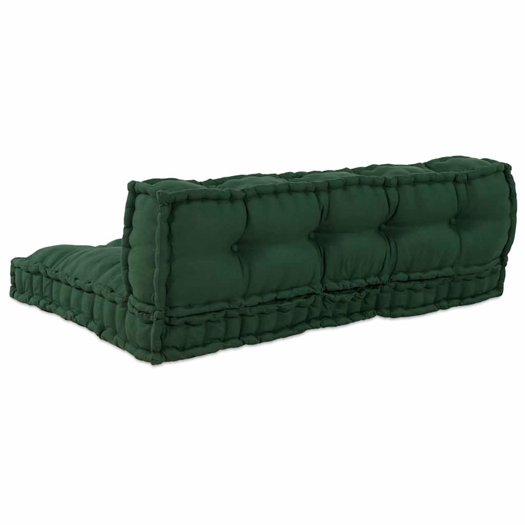 Pallet Sofa Kissen 2 pcs Grün 120 x 80 x 38 cm Stoff