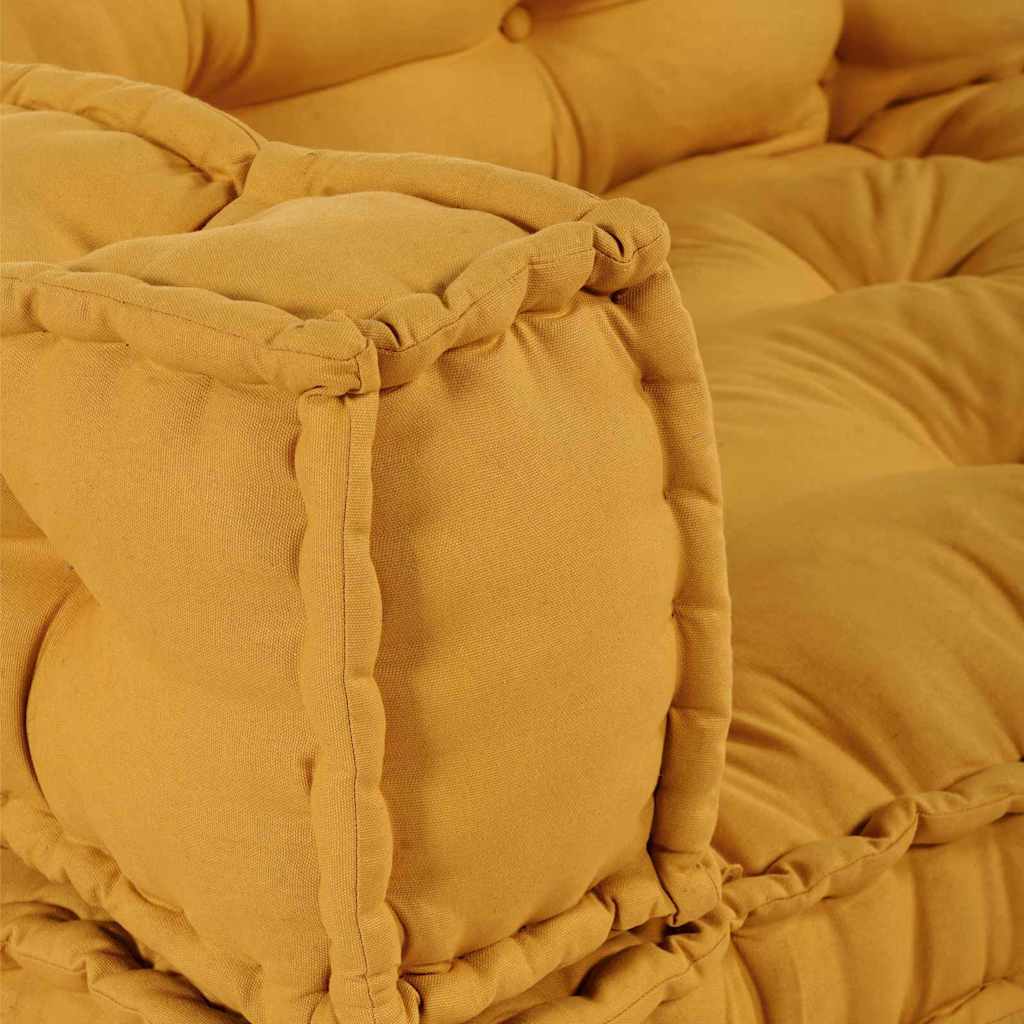 Pallet Sofa Kissen 3 pcs Gelb 120 x 80 x 38 cm Stoff