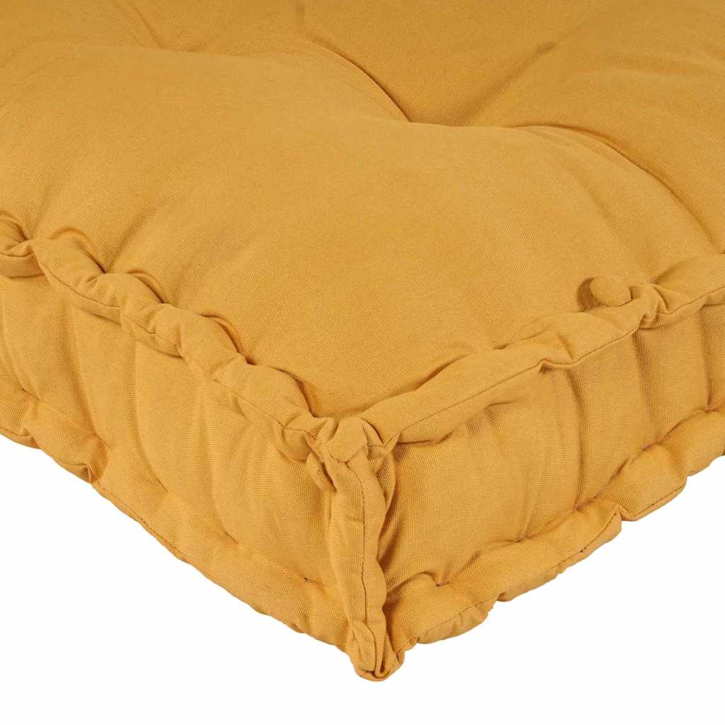 Pallet Sofa Kissen 3 pcs Gelb 120 x 80 x 38 cm Stoff