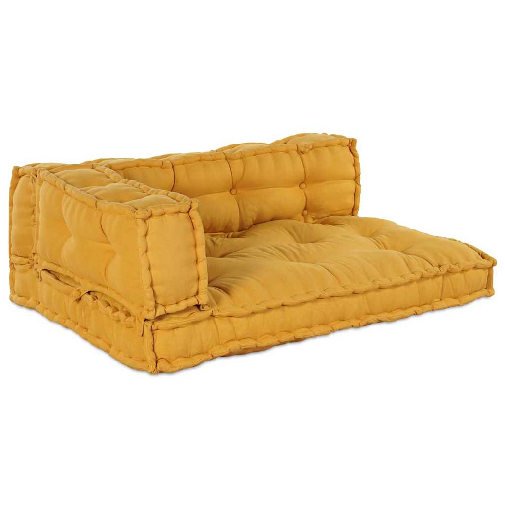 Pallet Sofa Kissen 3 pcs Gelb 120 x 80 x 38 cm Stoff