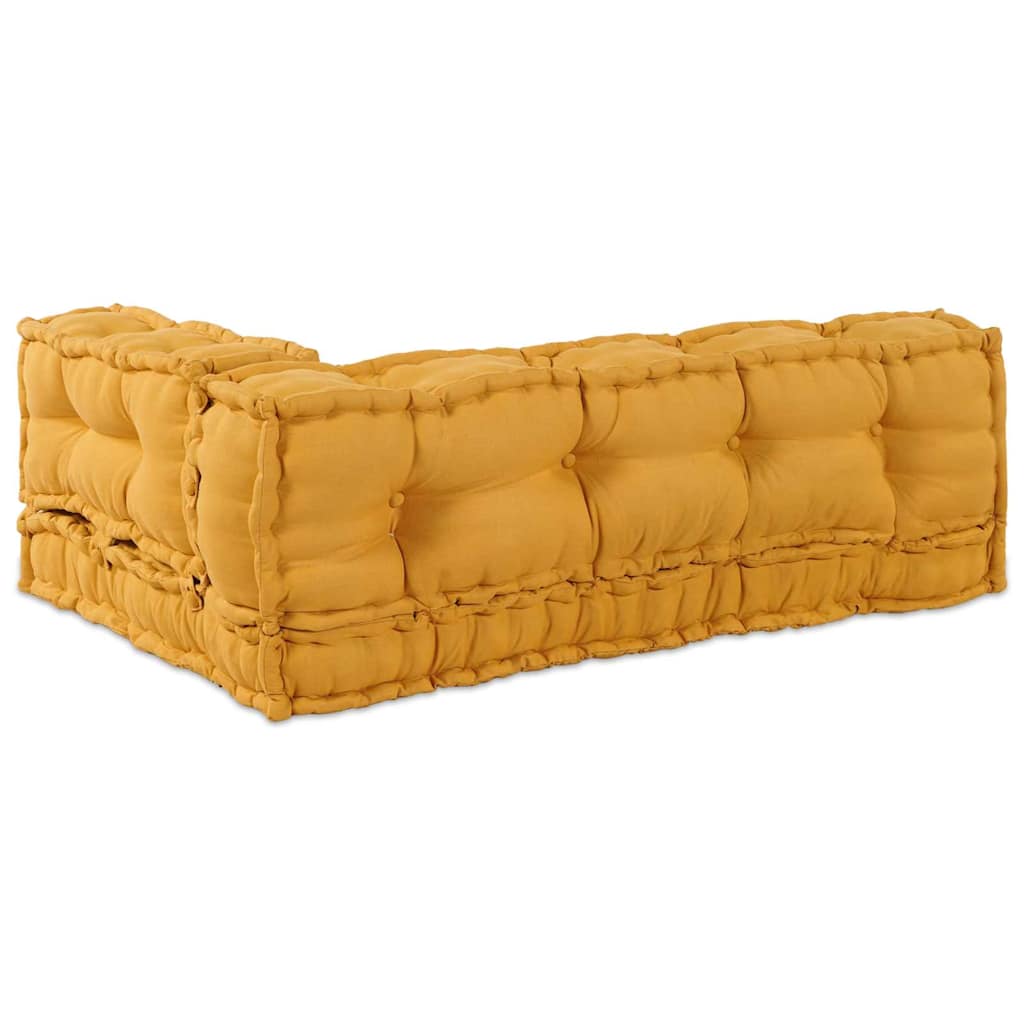 Pallet Sofa Kissen 3 pcs Gelb 120 x 80 x 38 cm Stoff