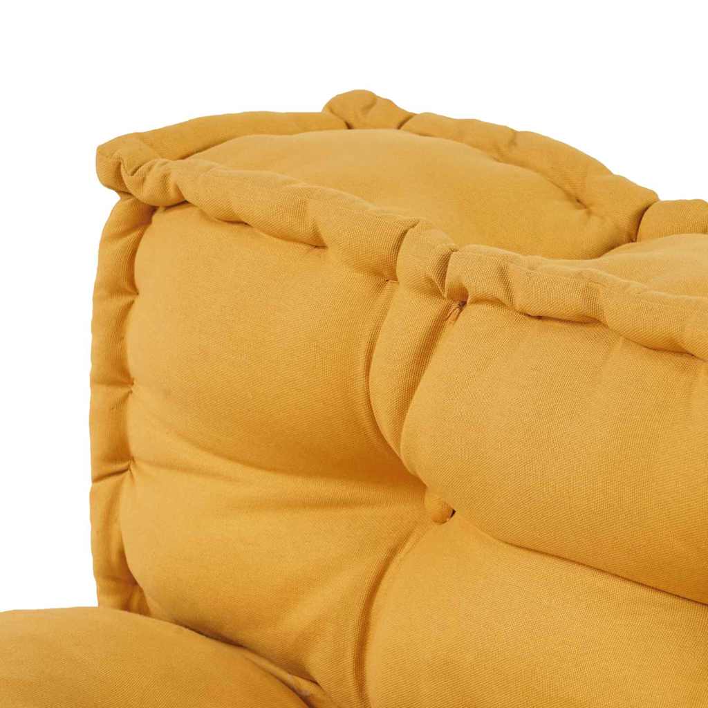 Pallet Sofa Kissen 2 pcs Gelb 120 x 80 x 38 cm Stoff
