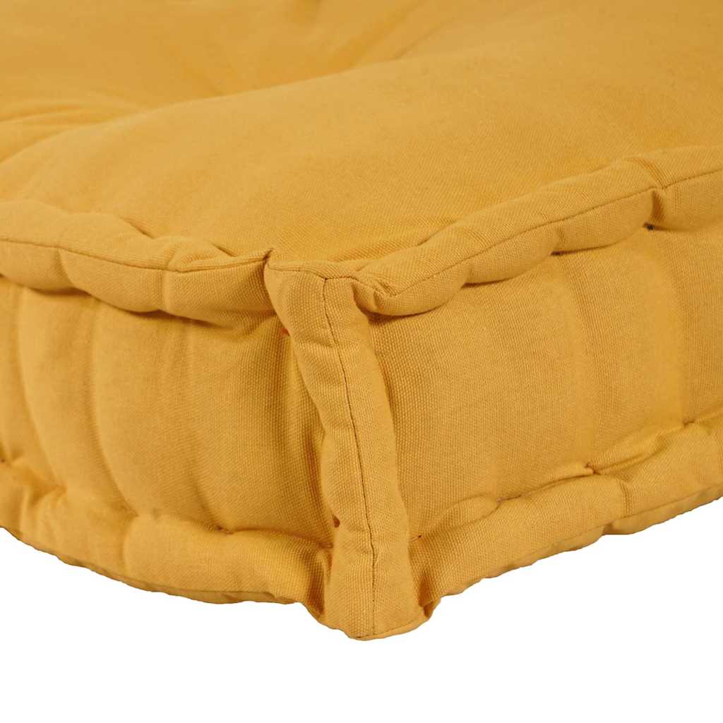 Pallet Sofa Kissen 2 pcs Gelb 120 x 80 x 38 cm Stoff