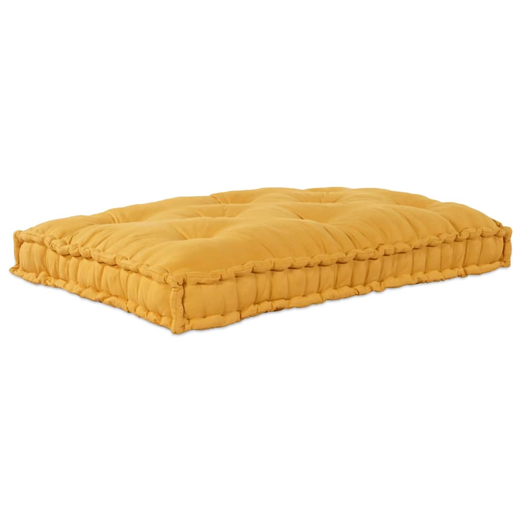 Pallet Sofa Kissen Gelb 120 x 80 x 12 cm Stoff