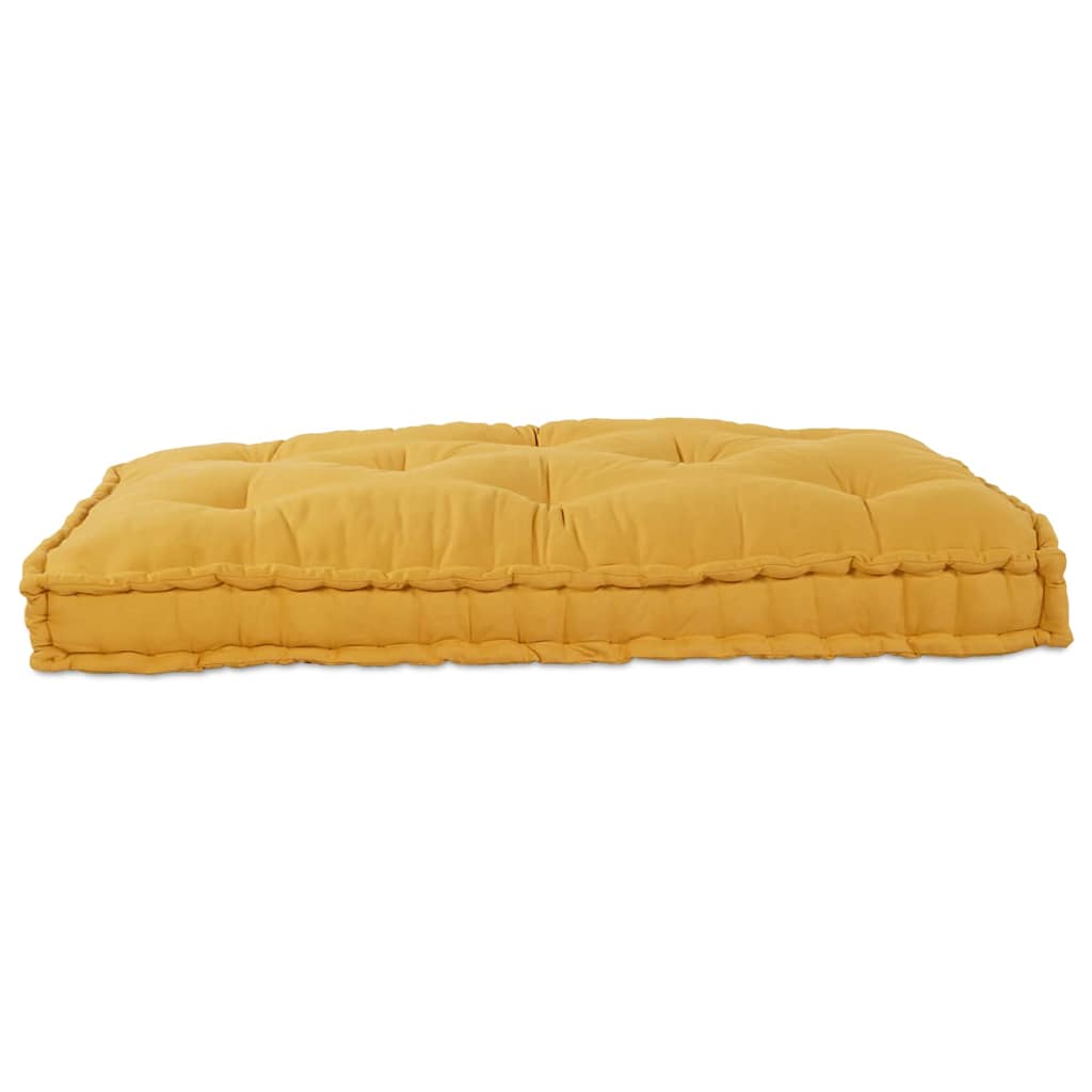 Pallet Sofa Kissen Gelb 120 x 80 x 12 cm Stoff