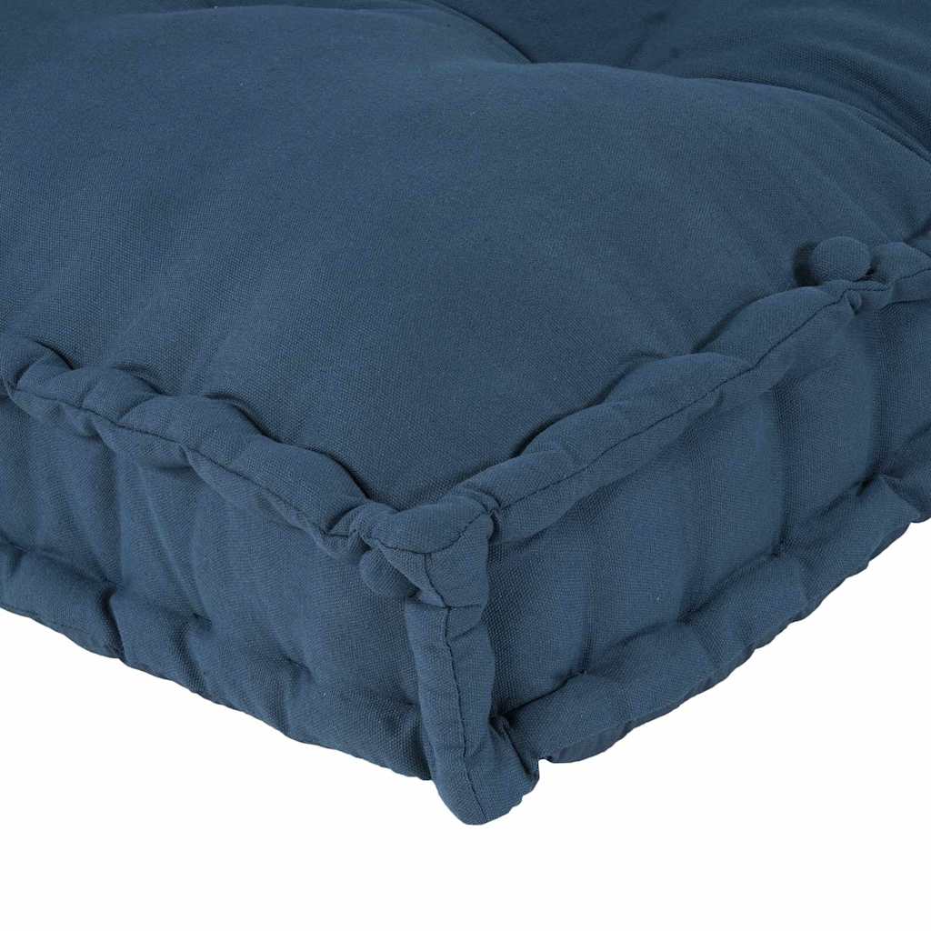 Pallet Sofa Kissen 3 pcs Indigo 120 x 80 x 38 cm Stoff