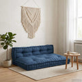 Pallet Sofa Kissen 2 pcs Indigo 120 x 80 x 38 cm Stoff