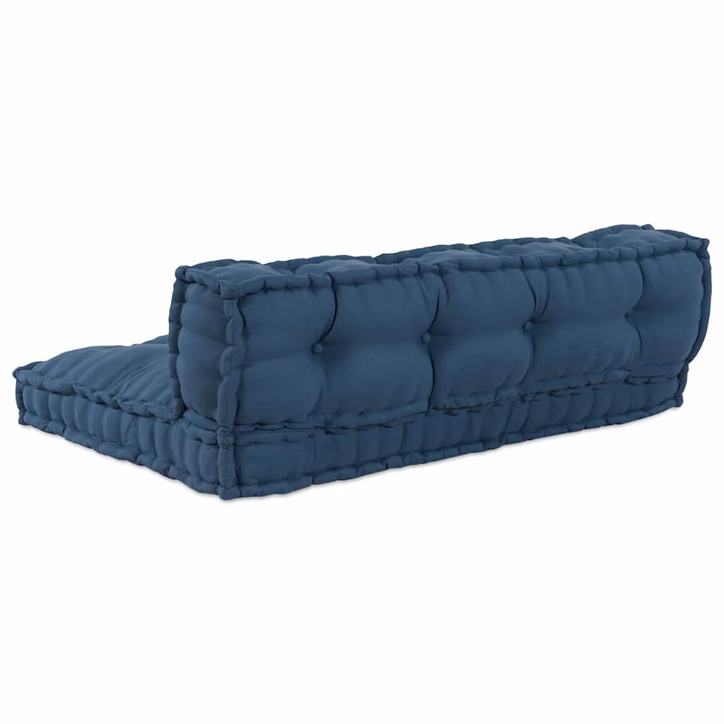 Pallet Sofa Kissen 2 pcs Indigo 120 x 80 x 38 cm Stoff