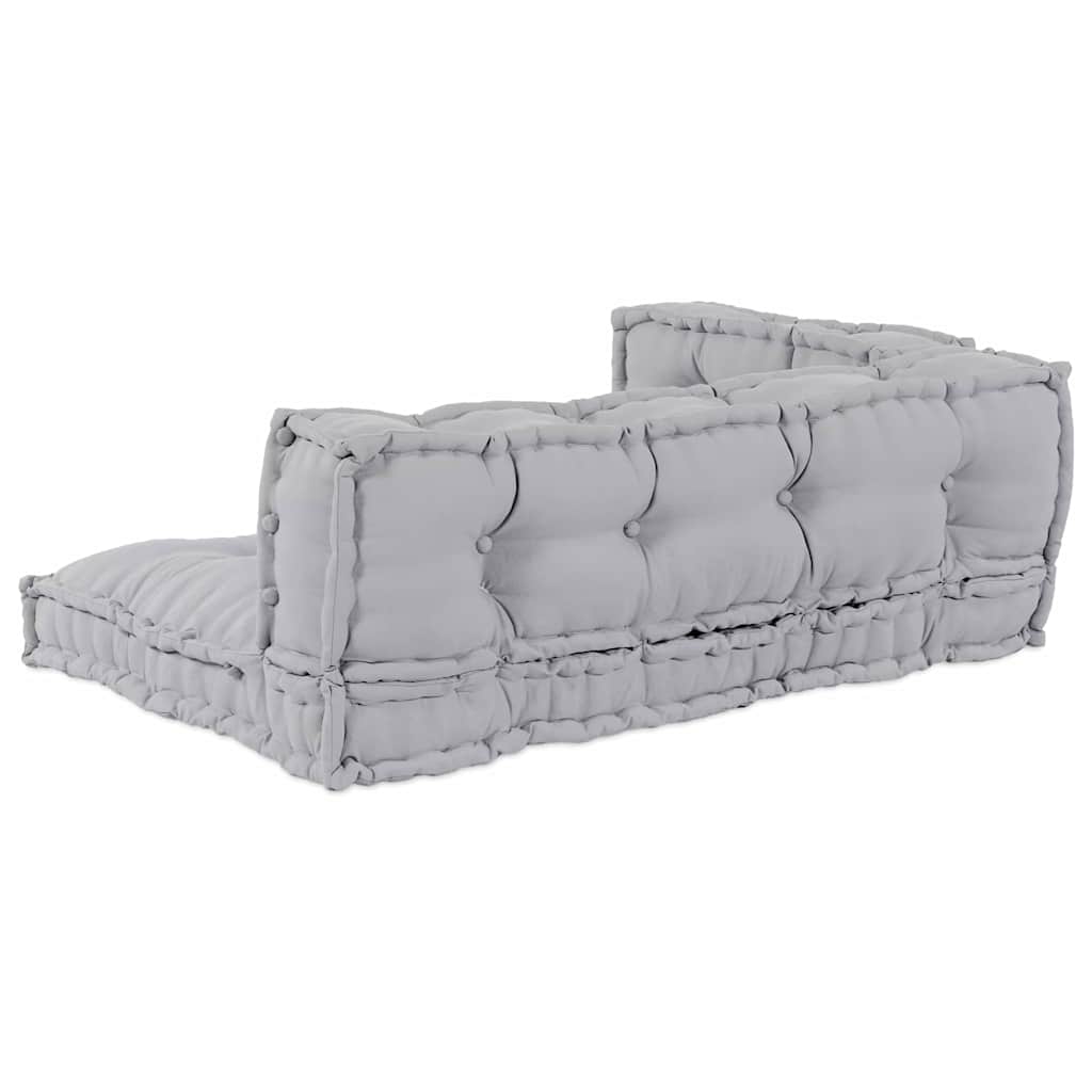 Pallet Sofa Kissen 3 pcs Grau 120 x 80 x 38 cm Stoff
