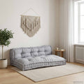 Pallet Sofa Kissen 2 pcs Grau 120 x 80 x 38 cm Stoff