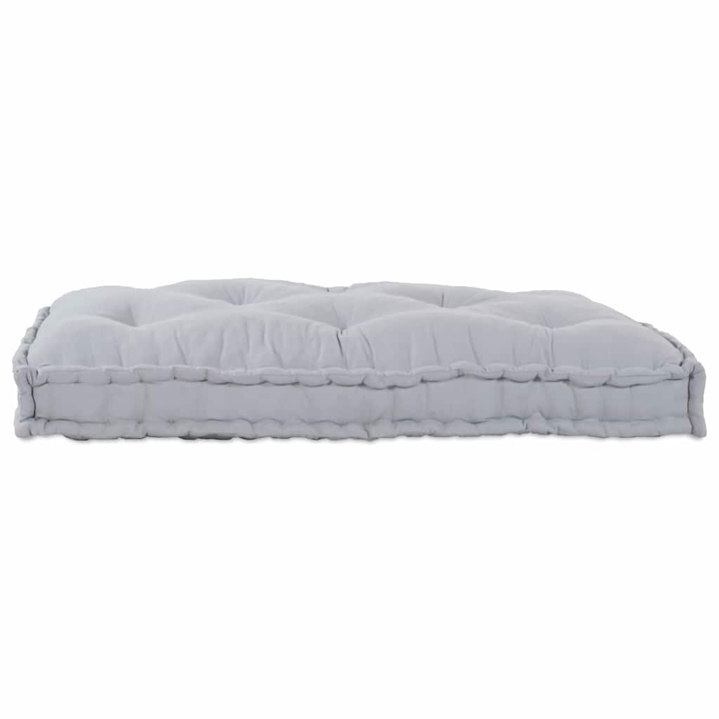 Pallet Sofa Kissen Grau 120 x 80 x 12 cm Stoff
