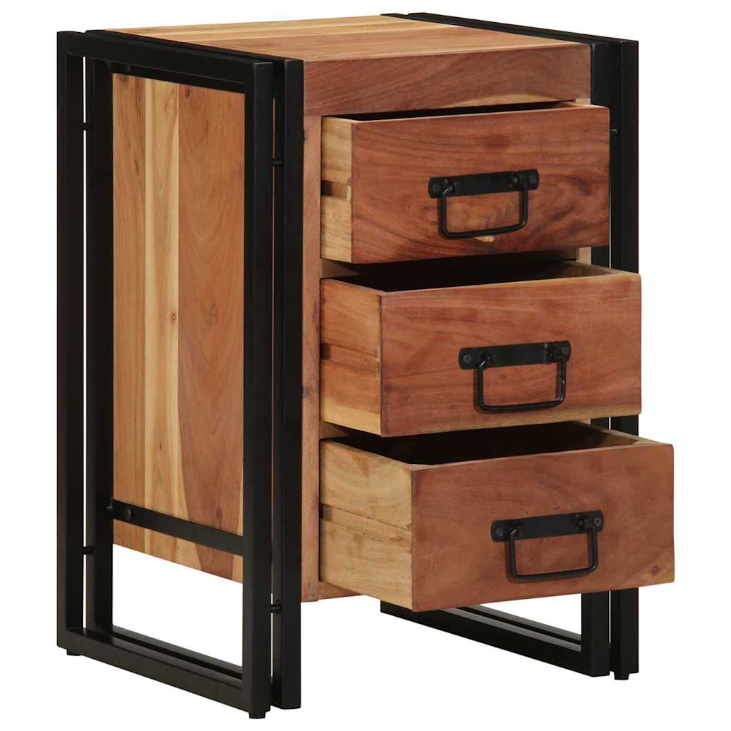 Nachttisch Braun 40 x 40 x 59 cm Massivholz Akazie