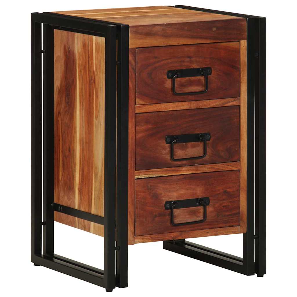 Nachttisch Braun 40 x 40 x 59 cm Massivholz Akazie