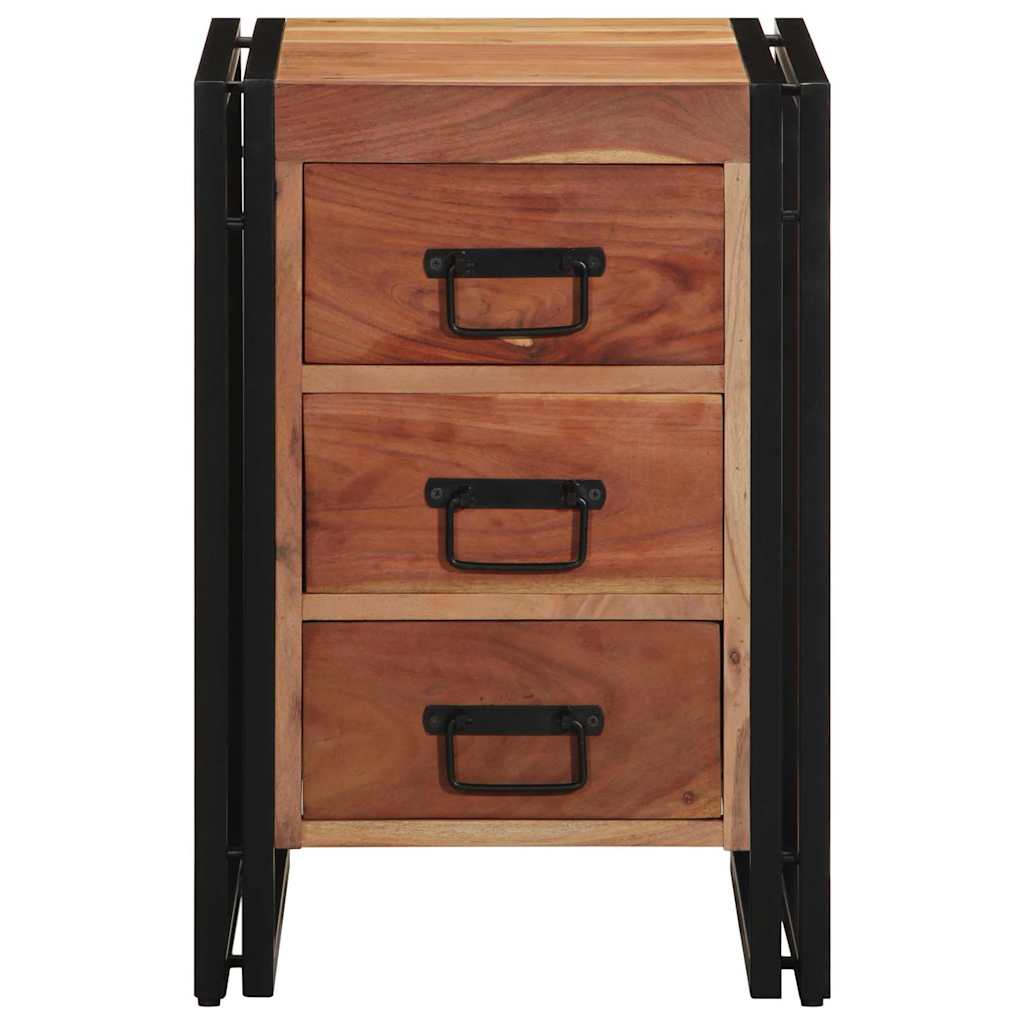 Nachttisch Braun 40 x 40 x 59 cm Massivholz Akazie