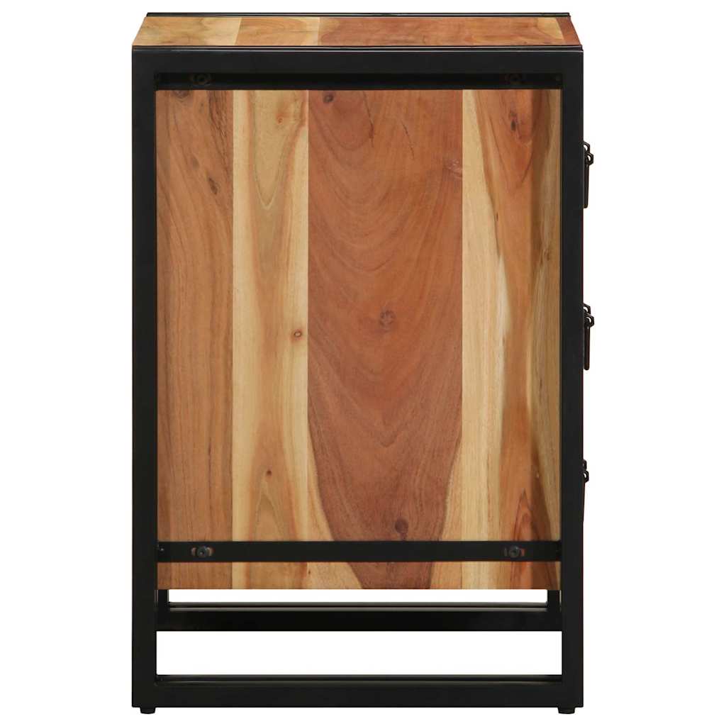 Nachttisch Braun 40 x 40 x 59 cm Massivholz Akazie