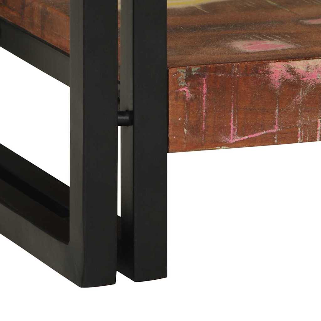 Konsolentisch mit Regal Mehrfarbig Massives upgecyceltes Holz