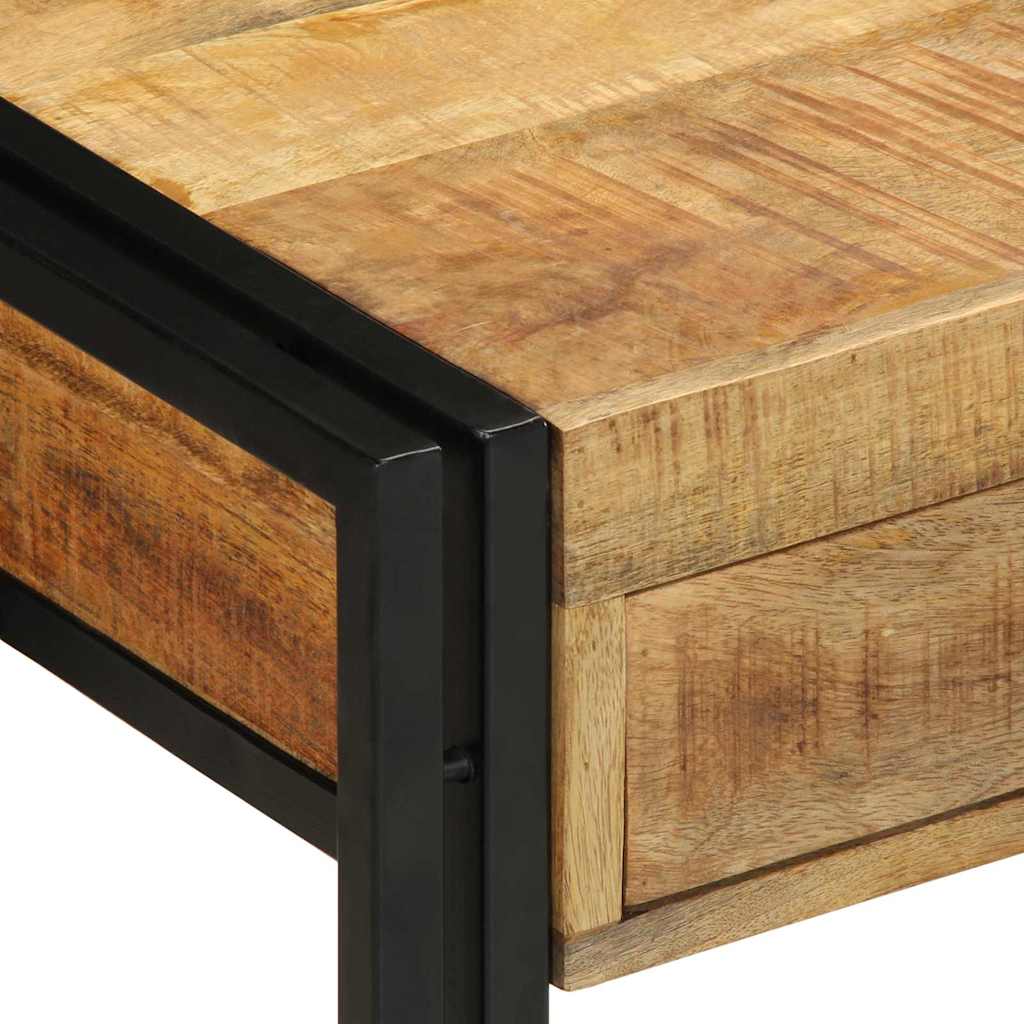 Konsolentisch mit Regal Braun 90 x 33 x 75 cm Massivholz Mango