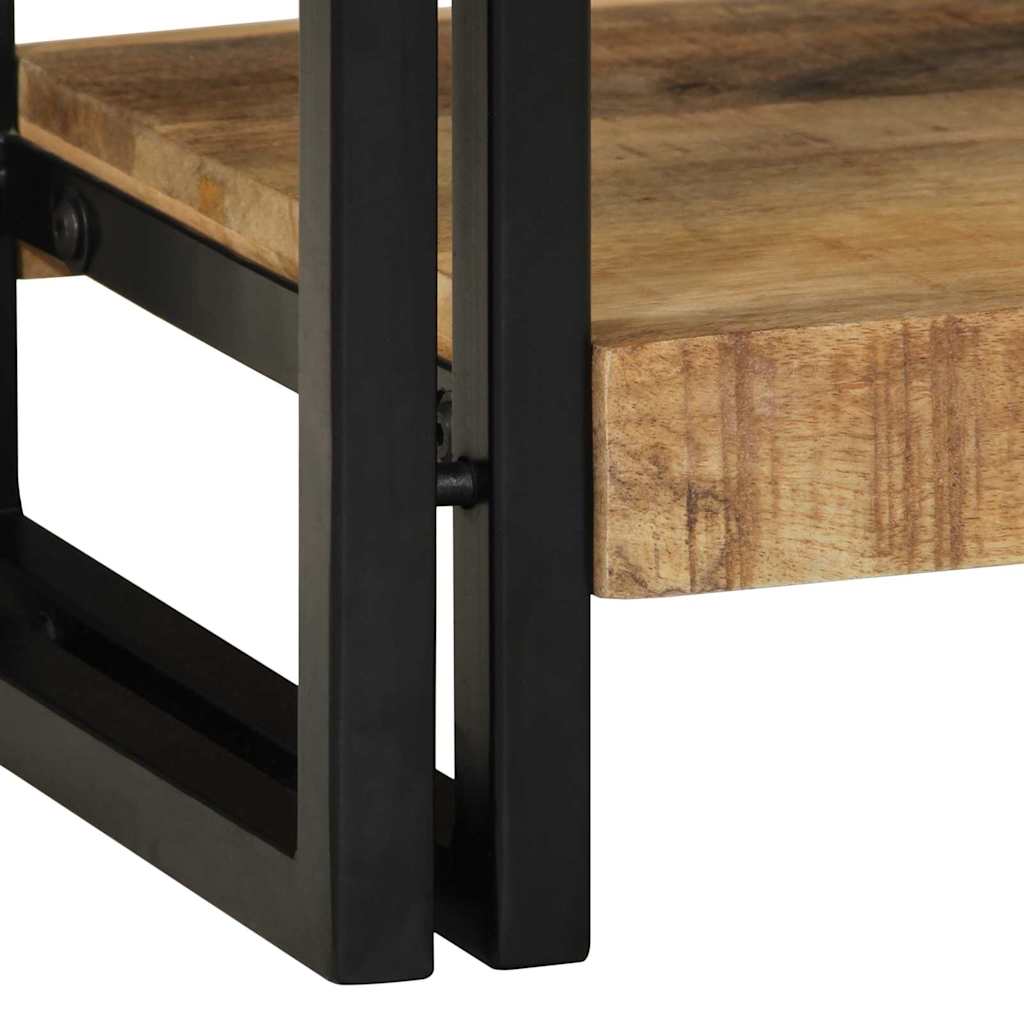 Konsolentisch mit Regal Braun 90 x 33 x 75 cm Massivholz Mango