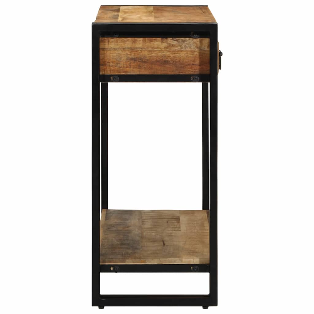 Konsolentisch mit Regal Braun 90 x 33 x 75 cm Massivholz Mango