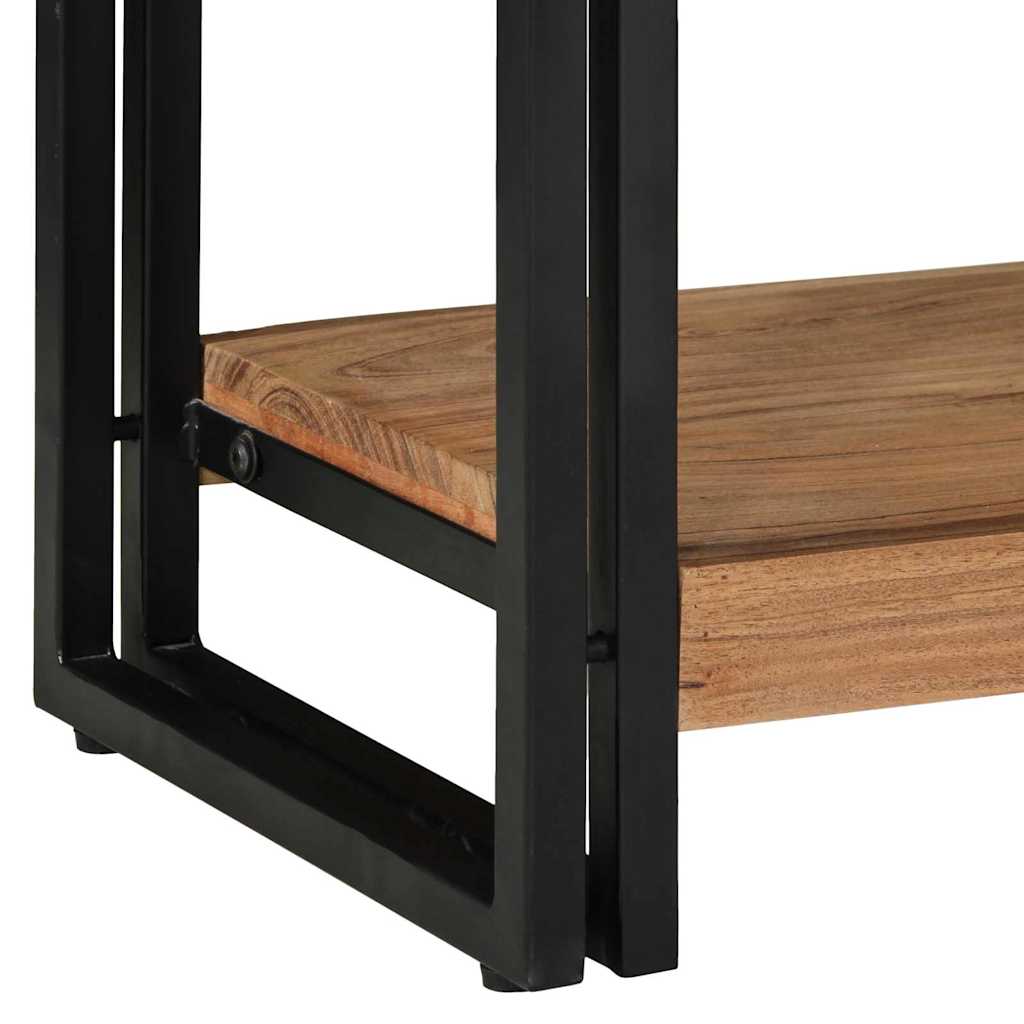 Konsolentisch mit Regal Braun 90 x 33 x 75 cm Massivholz Akazie