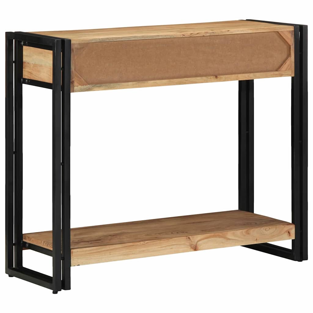 Konsolentisch mit Regal Braun 90 x 33 x 75 cm Massivholz Akazie