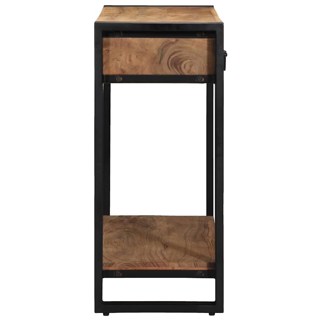 Konsolentisch mit Regal Braun 90 x 33 x 75 cm Massivholz Akazie