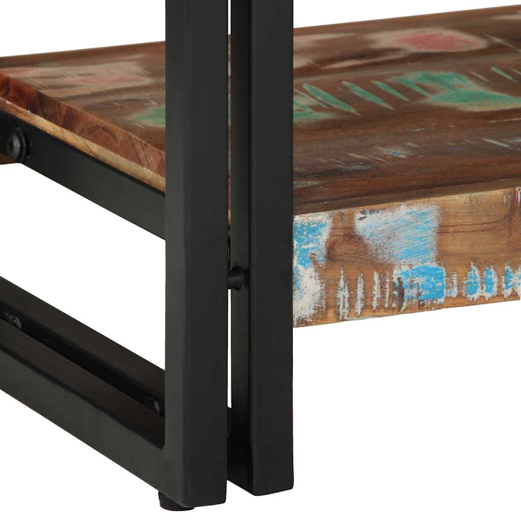 Konsolentisch mit Regal Mehrfarbig Massives upgecyceltes Holz