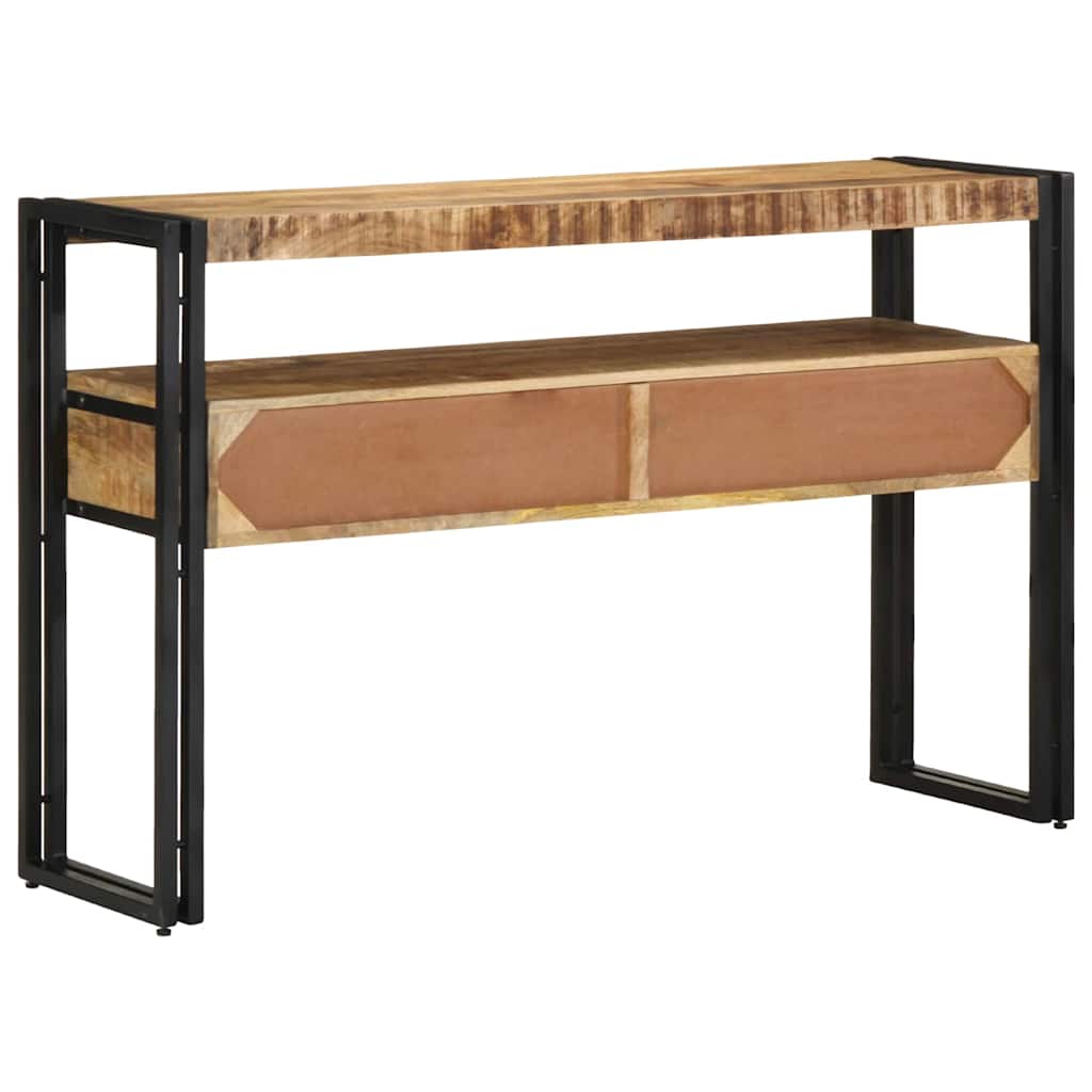 Konsolentisch mit Regal Braun 120 x 33 x 75 cm Massivholz Mango