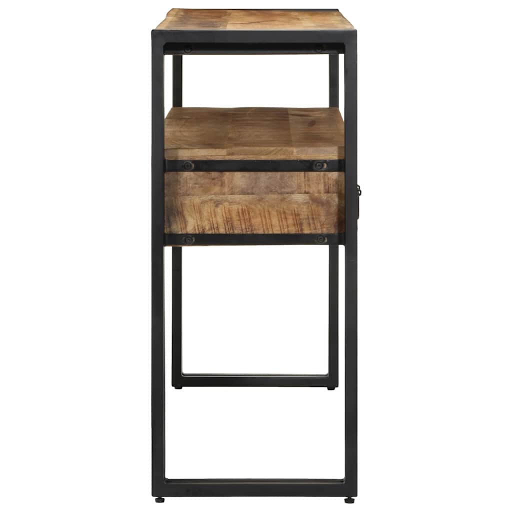 Konsolentisch mit Regal Braun 120 x 33 x 75 cm Massivholz Mango
