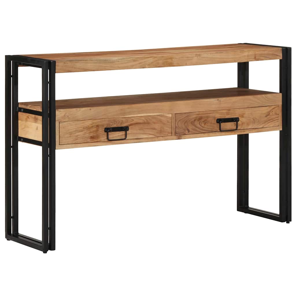 Konsolentisch Braun 120 x 33 x 75 cm Massivholz Akazie