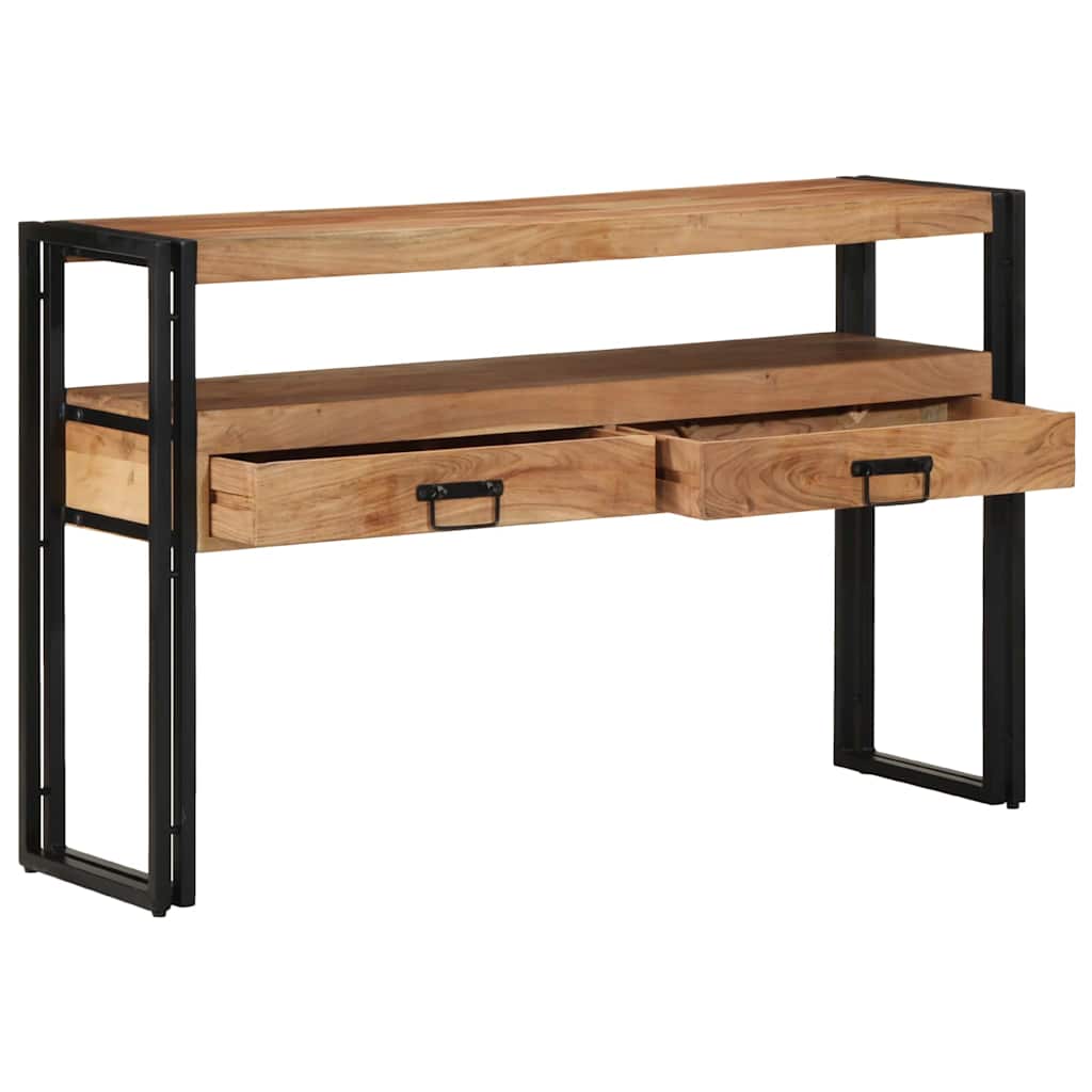 Konsolentisch Braun 120 x 33 x 75 cm Massivholz Akazie