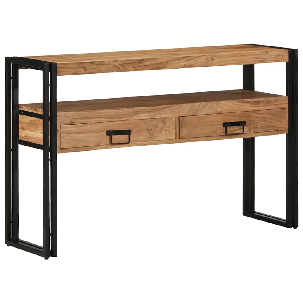 Konsolentisch Braun 120 x 33 x 75 cm Massivholz Akazie