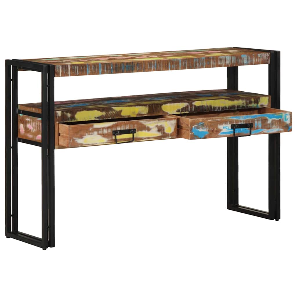 Konsolentisch 120 x 33 x 75 cm Massives upgecyceltes Holz