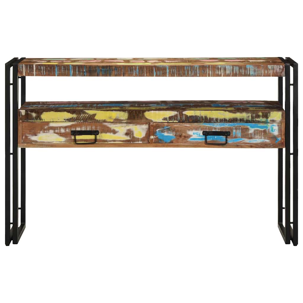 Konsolentisch 120 x 33 x 75 cm Massives upgecyceltes Holz