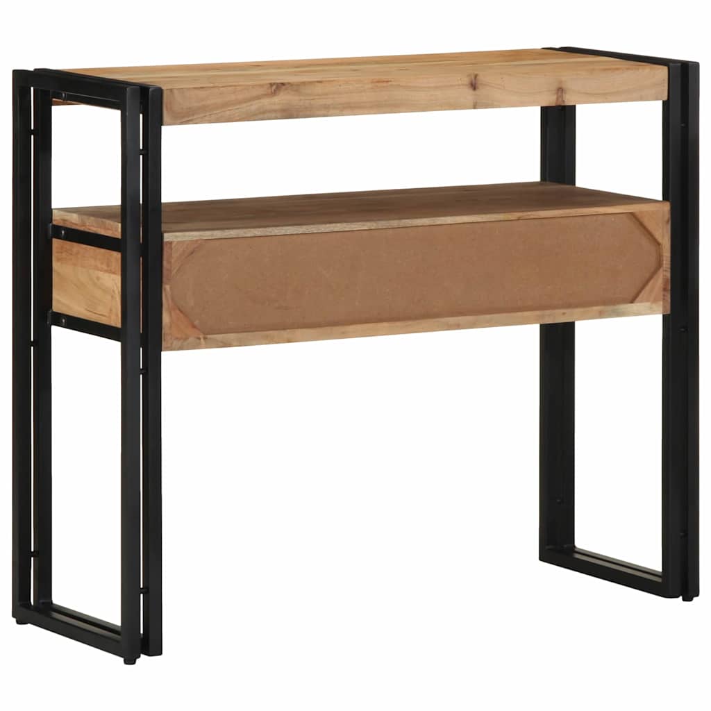 Konsolentisch mit Regal Braun 90 x 33 x 75 cm Massivholz Akazie