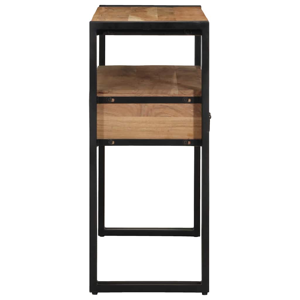 Konsolentisch mit Regal Braun 90 x 33 x 75 cm Massivholz Akazie