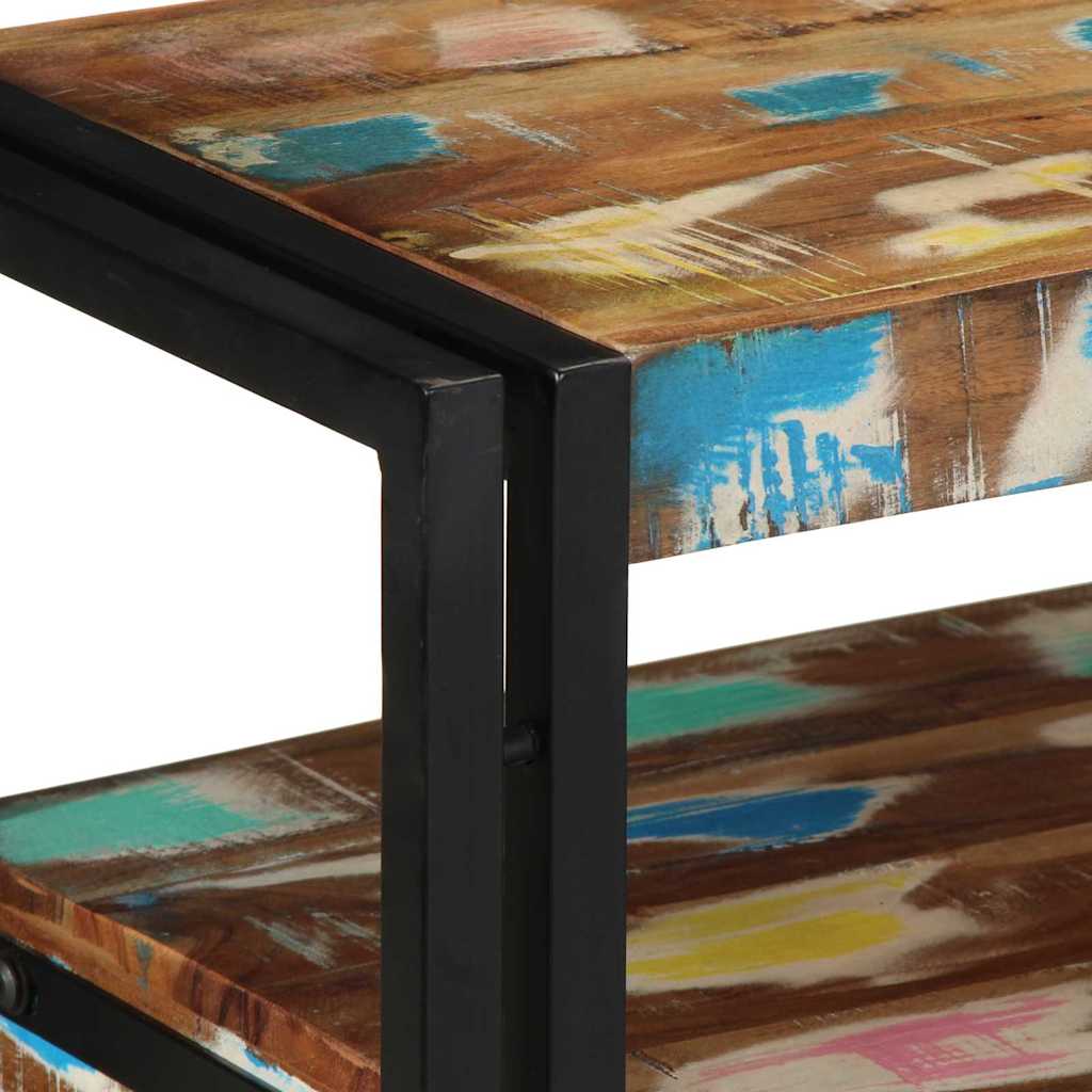 Konsolentisch 90 x 33 x 75 cm Massives upgecyceltes Holz