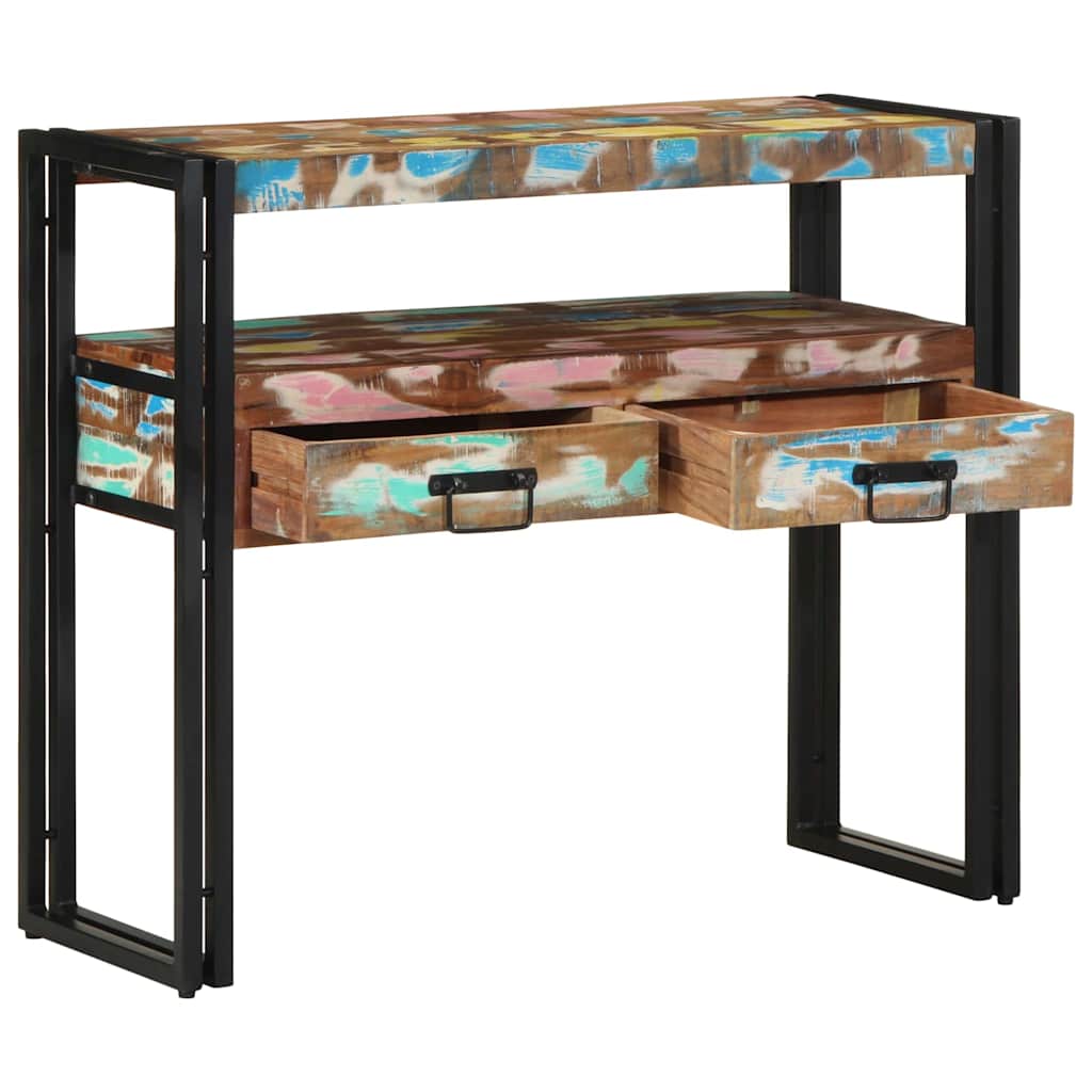 Konsolentisch 90 x 33 x 75 cm Massives upgecyceltes Holz