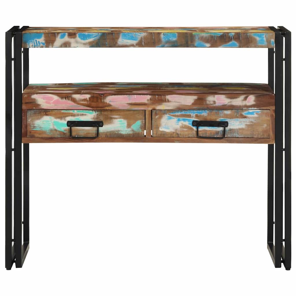 Konsolentisch 90 x 33 x 75 cm Massives upgecyceltes Holz