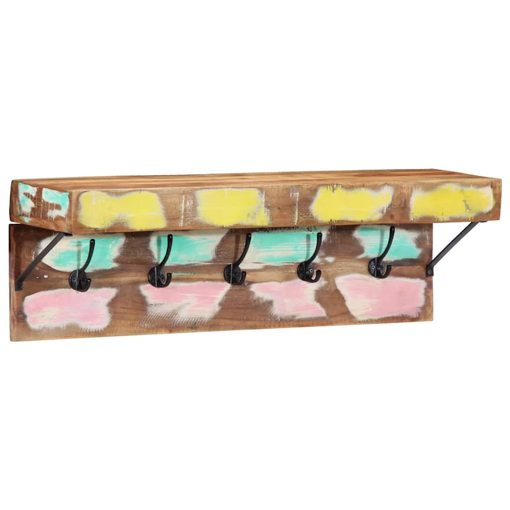Garderobenständer Mehrfarbig 73 x 19 x 23 cm Massivholz Altholz