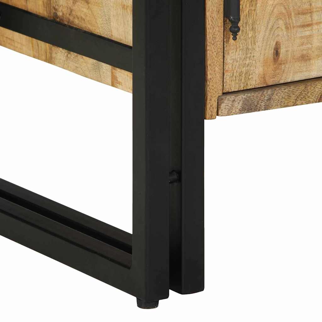 Schuhschrank mit Regal Braun 56 x 35 x 70 cm Massivholz Mango