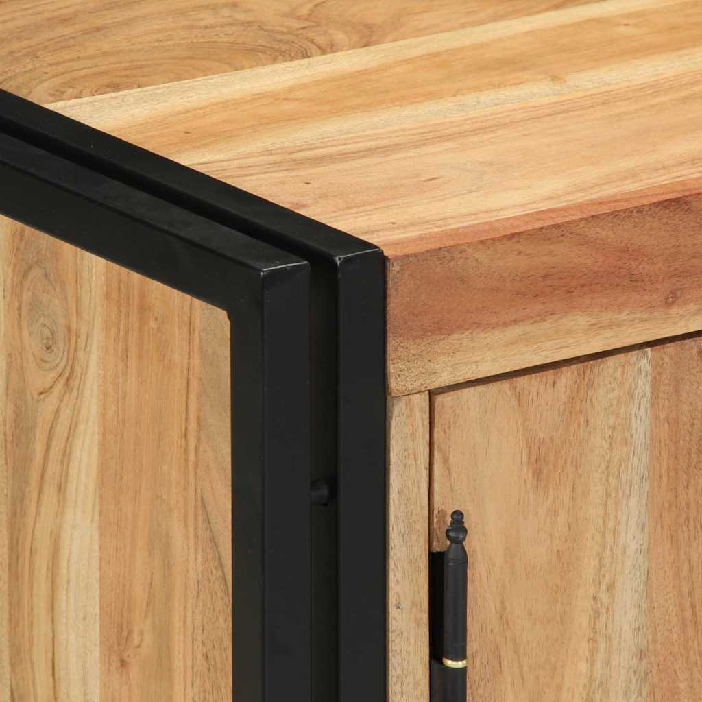 Schuhschrank mit Regal Braun 56 x 35 x 70 cm Massivholz Akazie