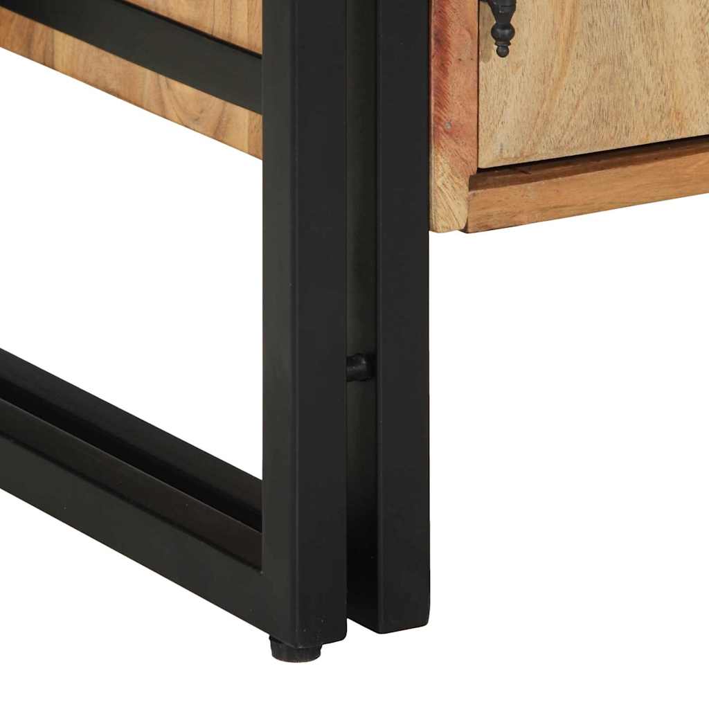 Schuhschrank mit Regal Braun 56 x 35 x 70 cm Massivholz Akazie