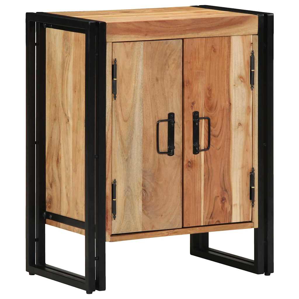 Schuhschrank mit Regal Braun 56 x 35 x 70 cm Massivholz Akazie