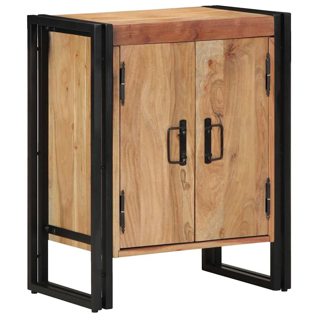 Schuhschrank mit Regal Braun 56 x 35 x 70 cm Massivholz Akazie
