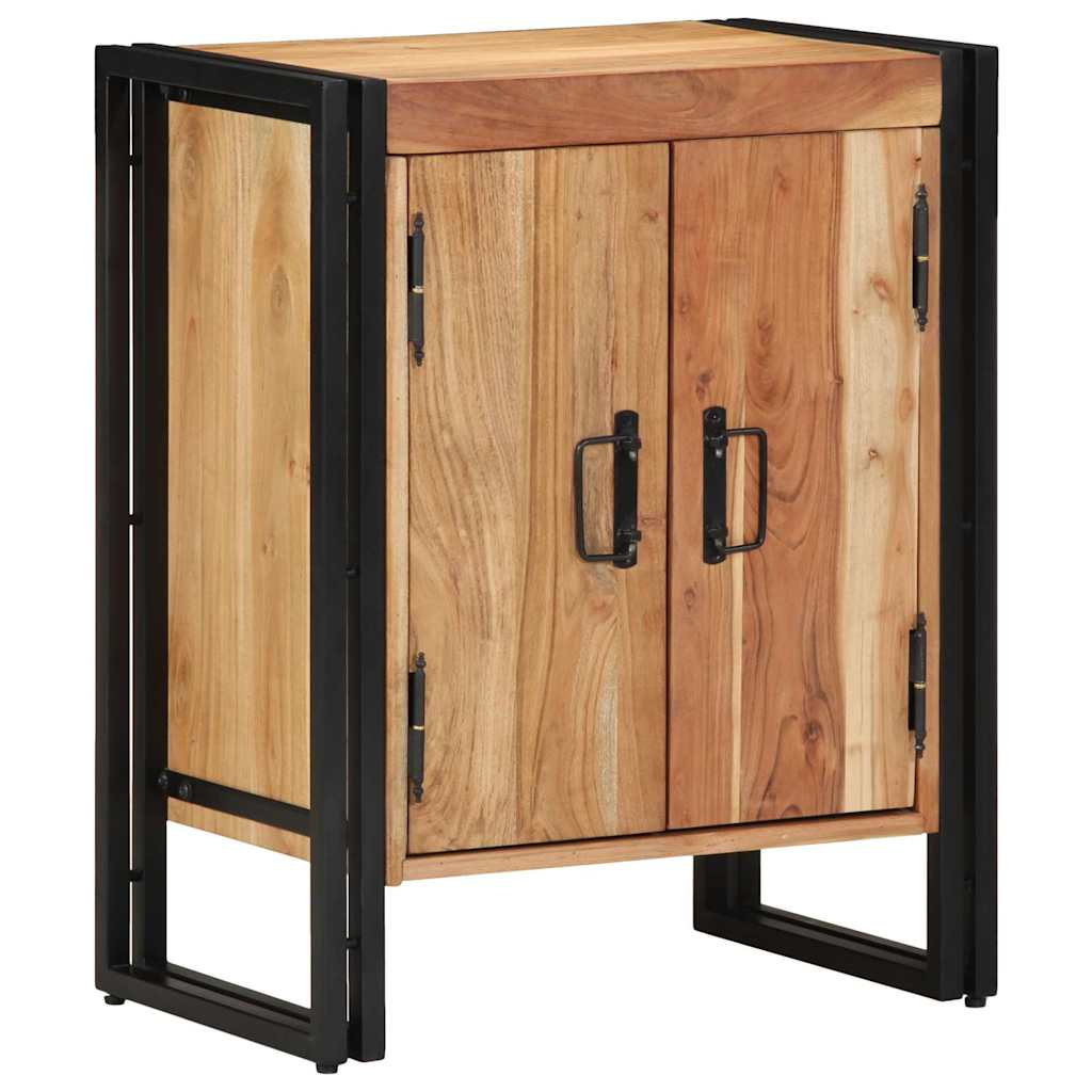 Schuhschrank mit Regal Braun 56 x 35 x 70 cm Massivholz Akazie