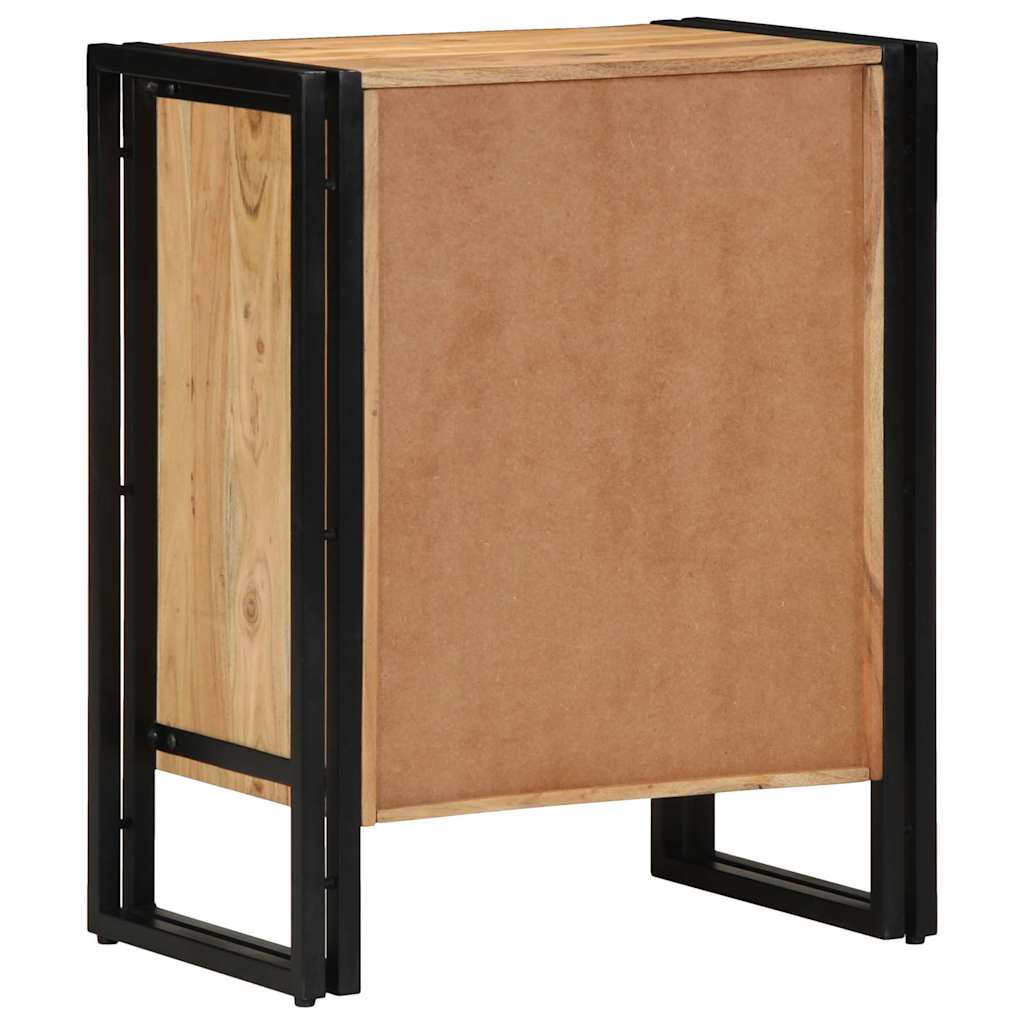 Schuhschrank mit Regal Braun 56 x 35 x 70 cm Massivholz Akazie