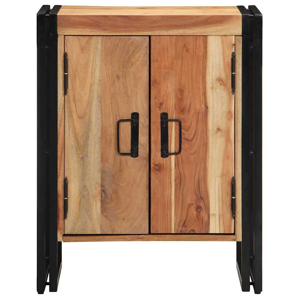 Schuhschrank mit Regal Braun 56 x 35 x 70 cm Massivholz Akazie