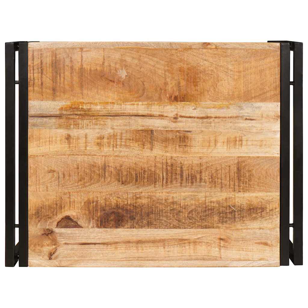 Badregal für Braun 65 x 50 x 23 cm Massives rohes Mangoholz